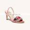 Women beautiful fashion fancy latest stylish design high heels pink color flower sandals shoes other color are available