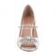 women's beautiful jewelry design high heel peep toe pump sandals shoes ladies party shoe(also available in different colors)