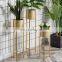 Best New Decor Iron Design Large Garden Tall Gold Modern Round Pot Outdoor Indoor Plant Stand Metal