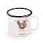 China blank 16oz blue and white enamel steel beer mug for camping