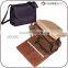 Super design small multi pocket leather crossbody bag leather shoulder organizer bag