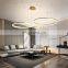 Modern Simple Decorative Lighting Lamp Stairs Hanging Pendant Living Room Gold Led Chandelier Lights For Home Chandelier