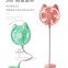 Creative rechargeable fan, base with clamp or mobile phone holder and pen holder