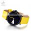 SHENGKE Yellow PU Band Handwatchs Active Sports Watchs Quartz Wristwatchs for Men and Woman K0090L