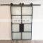 High Quality Best Price Manual Modern Interior Sliding Barn Door  Hidden Track Mirrored Glass Sliding Barn Doors