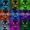 Halloween LED Mask Purge Masks Glow In Dark DJ Party Light Up Masks