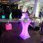 led glowing bench /outdoor sofa set plastic garden furniture led tables and bar chairs used