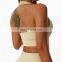 Fashionable sports top halter elastic customized sports bras high quality sexy sport bras ladies yoga bras