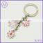 Zinc alloy cute girl dance keychain custom metal keychain