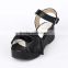 Beauty cute 5.5 CM heel red black white 3 color bow kawai fancy Lolita casual summer shoes for girls