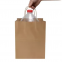 100% Biodegradable Heavy Duty Craft Vegetable Paperbags Brown Kraft Grocery Paper Bag for Supermarket