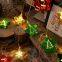 Multi-Mode LED Christmas Garlands - 10m 80LED, Battery-Powered for Xmas Tree & Party
