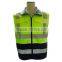workwear industrial hi-vis yellow&navy two tone safety vest/HI Visibility Security Vest with high visibility reflective straps