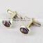 Hot Sale Silver Jewelry !! 925 Purple Amethyst Silver Cufflink Jewelry