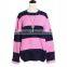 Girl long knitting pullover stripe plus size o-neck sweater pullover