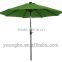 aluminum umbrella with LED light and solar energy