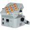 RGBWA UV wireless 6in1 9pcs battery powered led stage par light