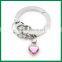 Elegant Shiny Crystal Zinc Alloy Custom Shaped Round Carabiner