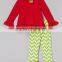 New Fashion Baby Clothing Set Kids Chevron Summer pant set Lovely ruffled pant sets for little girls
