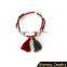 SW16608 promotion beaded bracelet bohemian tassel bracelet charms/