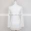 Wholesale lady plain white transparent Blouses & Tops