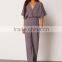 Ladies V neck one piece wide sleeve fashion jumpsuit