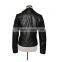High quality slim short PU leather jacket for women