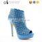 Open toe blue sexy shoes very high heels lady latin dance shoe suphini zapatos de baile latino importar zapatillas de china