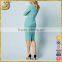 China clothing suppliers fashion blue long sleeve bodycon women dress                        
                                                                Most Popular