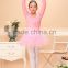 girls long sleeve ballet leotard with skirt,ballet dress with bow decorated in the back