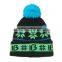 100 Acrylic Snowflake pattern knitted beanie caps and hats