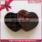 Chocolate box with paper divider, heart shaped brown paper box
