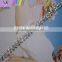 3 FEET 1 Yard SS6 2mm Clear Crystal Silver Plated Rhinestone Chain Trims Cup Chain Wedding Garments Decoration YSCHC1031