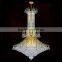 Empire large hotel long chandelier, big size crystal chandelier lighting