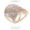 18k Gold Plated Rings Statement Full Austrian Crystal Cz Zircon 18kgp Gold Ring