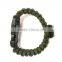 Top plastic buckle 550 survival paracord bracelet with compass