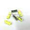 7*21mm Baguette Rectangle Acrylic Rhinestone Claw Setting Brass Bag Gems Silver Sew on DIY Garment Accessories Craft Yellow