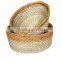 brown and natural colour with fabric line Seagrass basket