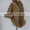 Latest Fashion Luxury Lady 100% Cashmere Wool Shawl With Genuine Fox Body Fur Hood Custom Color Shawl