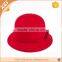 New Women Vintage Round Solid Color French Cloche Faux Wool Hat