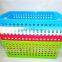 Hot Sale Colourful Plastic Basket for carrying friut & file, storaging,barbecue and office