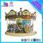 Hot sale coin operated carousel horses 3 seats horse carousel kiddie rides in park