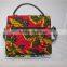 Leather And African Printed Wax Fabric Handbag