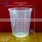 600ml High Transparency Plastic Beaker, disposable plastic measuring cup, pp beaker