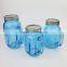 Colorful 3 sizes Glass Mason Jar with Handle