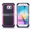 Luxury tough Tpu pc hybrid hard back cover case for S6 edge