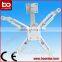 LCD/DLP Projector Ceiling Mount Bracket White Fits both flat or Vaulted ceiling
