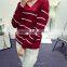 Competitive Red And White Striped 3D Sweater