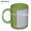 Sunmeta 2016 new sublimation mug, rainbow color patch sublimation mug(SKB07)