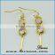 New promotiona gift jewelry attractive style unique famous earrings gold stones